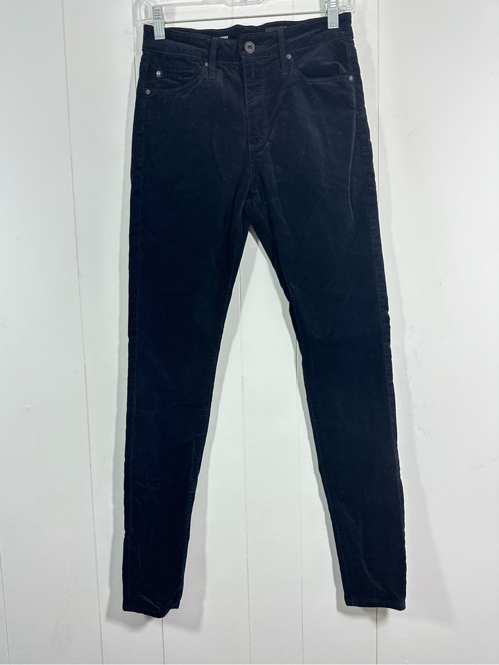 AG ADRIANO GOLDSCHMIED The Farrah Skinny Sz 26R Legging Velvet Black Pants